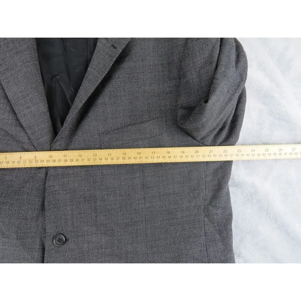 Canali Travel Blazer Mens 46R(EU56) Grey Wool Italia Tailoring Luxury Sport Coat